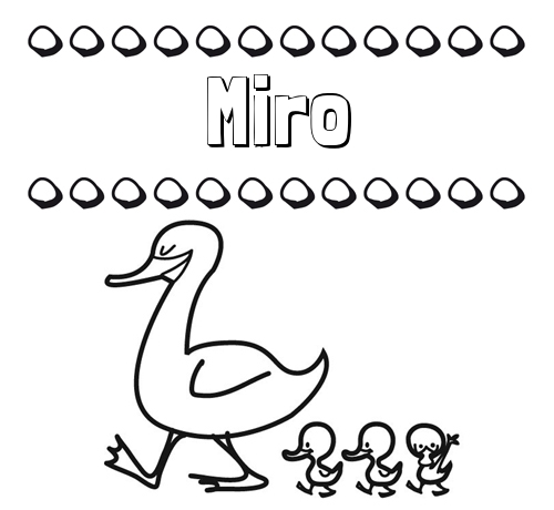 Patos: dibujos de nombres para imprimir