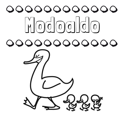 Patos: dibujos de nombres para imprimir
