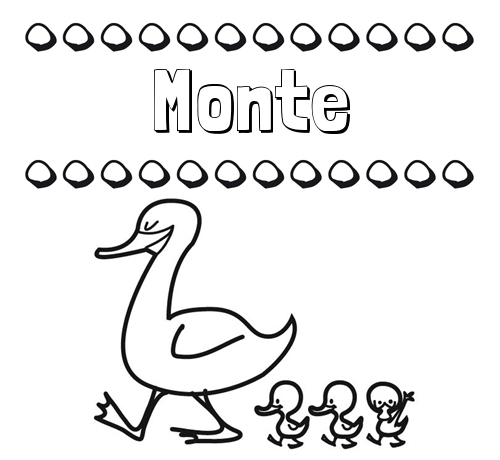 Patos: dibujos de nombres para imprimir