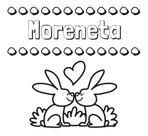 Colorear las letras de los nombres con conejitos