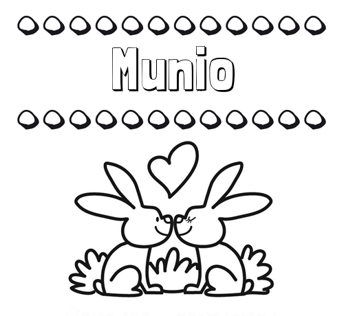 Colorear las letras de los nombres con conejitos