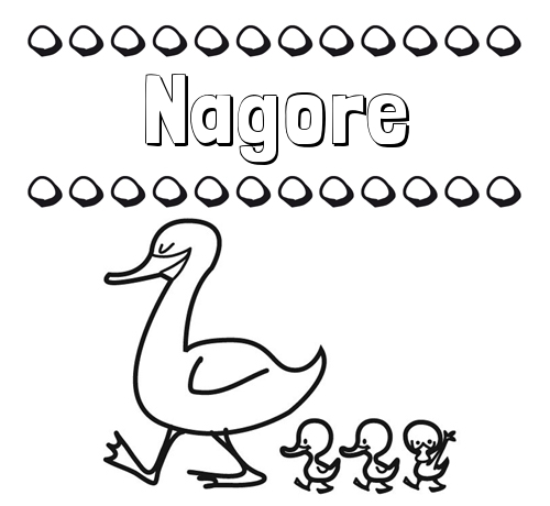 Patos: dibujos de nombres para imprimir