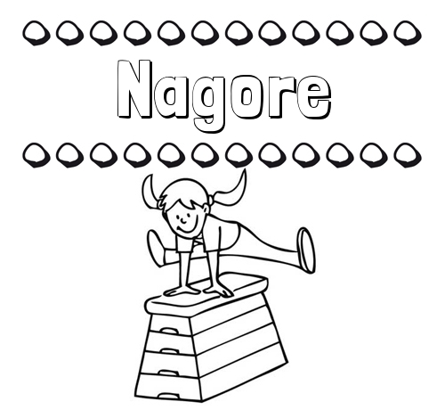 Dibujos infantiles para imprimir: su nombre y niña jugando