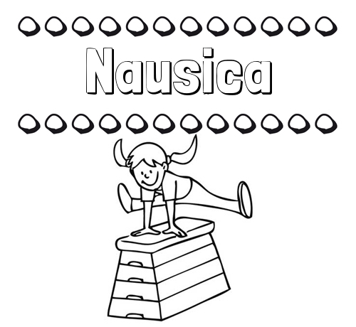 Dibujos infantiles para imprimir: su nombre y niña jugando