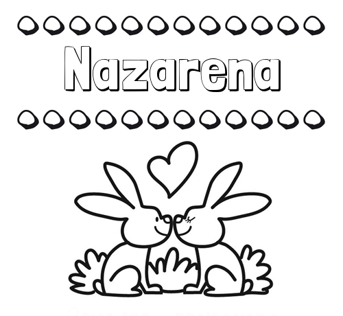 Colorear las letras de los nombres con conejitos