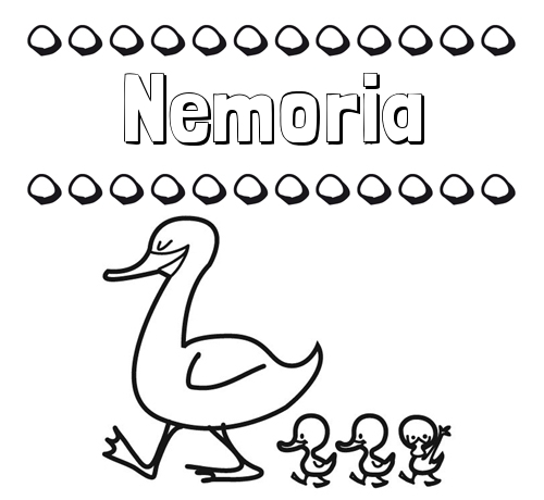 Patos: dibujos de nombres para imprimir