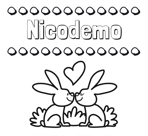 Colorear las letras de los nombres con conejitos