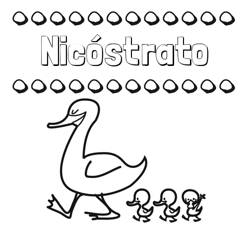 Patos: dibujos de nombres para imprimir