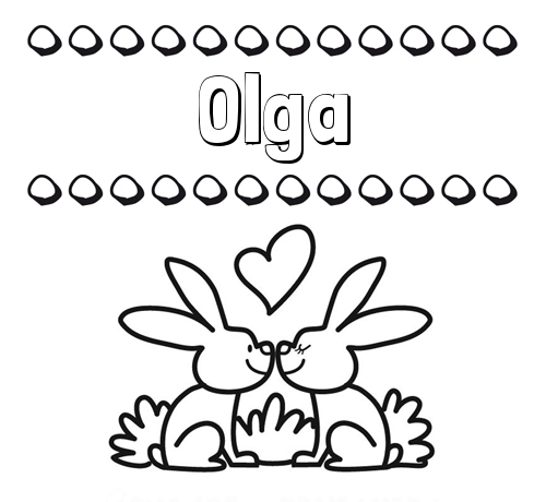 Colorear las letras de los nombres con conejitos