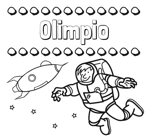 Dibujo de nombres en el espacio para imprimir