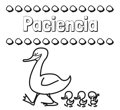 Patos: dibujos de nombres para imprimir