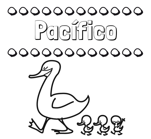 Patos: dibujos de nombres para imprimir