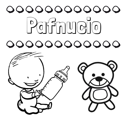 Divertidos dibujos de nombres: peluche y bebé