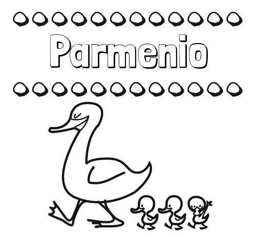 Patos: dibujos de nombres para imprimir