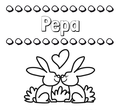 Colorear las letras de los nombres con conejitos