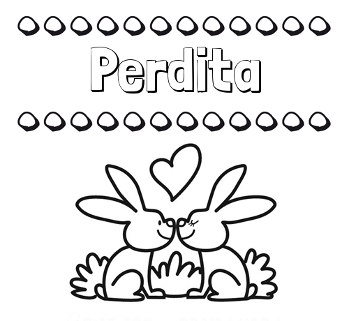 Colorear las letras de los nombres con conejitos