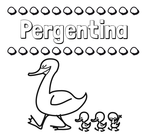 Patos: dibujos de nombres para imprimir