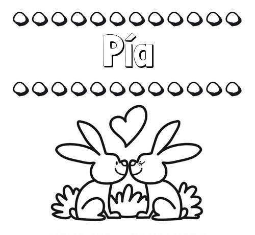 Colorear las letras de los nombres con conejitos