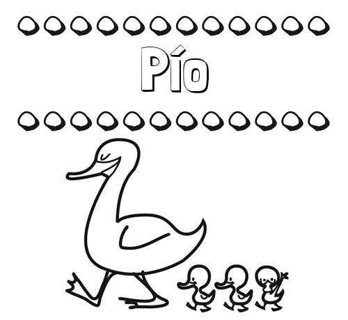 Patos: dibujos de nombres para imprimir