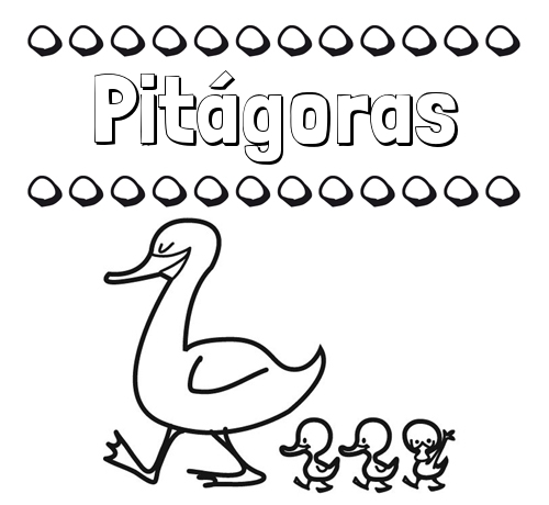 Patos: dibujos de nombres para imprimir