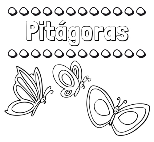 Imprimir un dibujo para colorear de nombres y mariposas