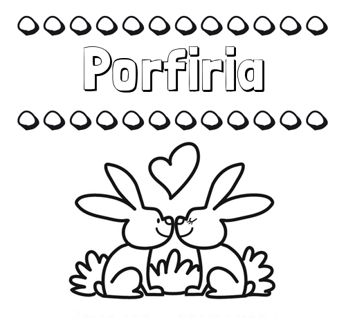 Colorear las letras de los nombres con conejitos