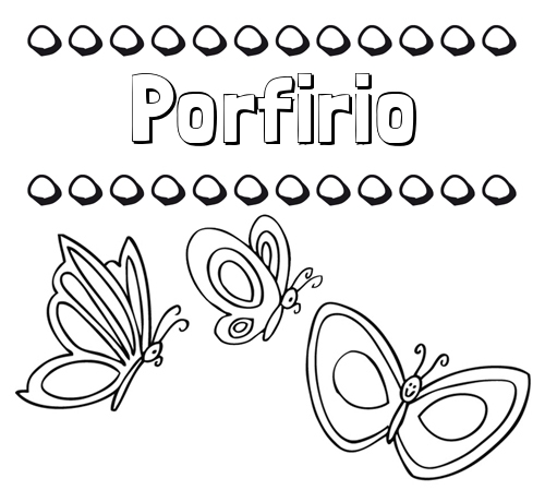 Imprimir un dibujo para colorear de nombres y mariposas