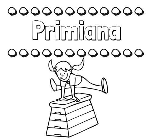 Dibujos infantiles para imprimir: su nombre y niña jugando