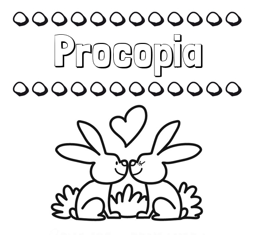 Colorear las letras de los nombres con conejitos