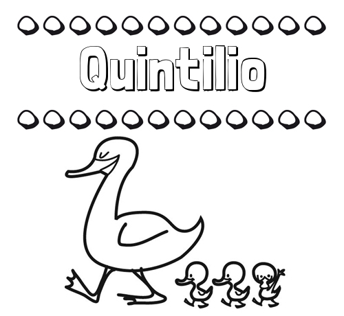 Patos: dibujos de nombres para imprimir