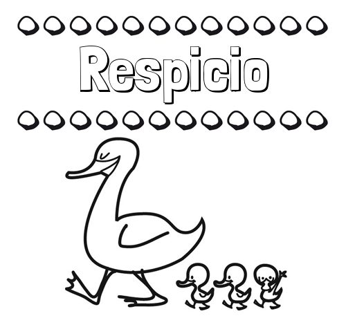 Patos: dibujos de nombres para imprimir