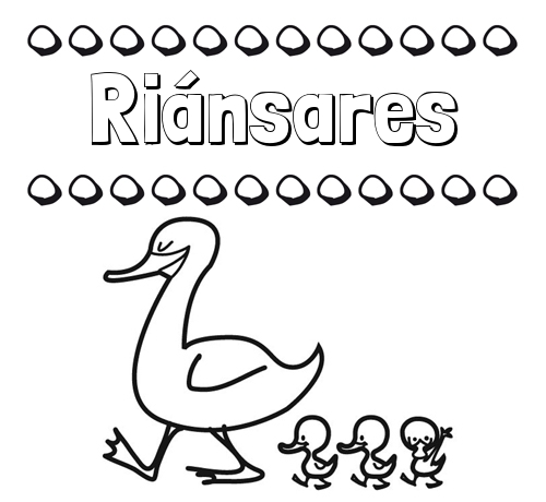 Patos: dibujos de nombres para imprimir