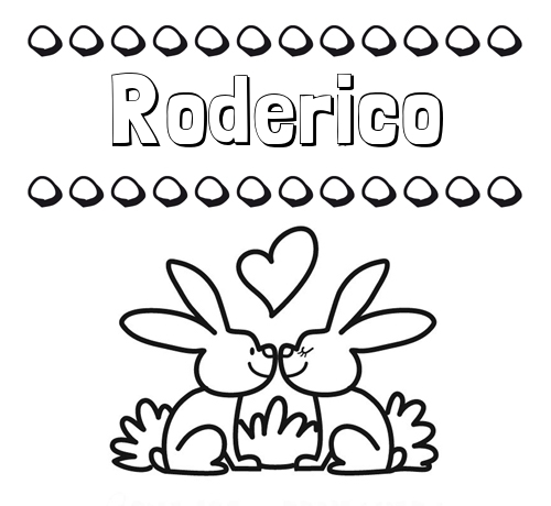 Colorear las letras de los nombres con conejitos