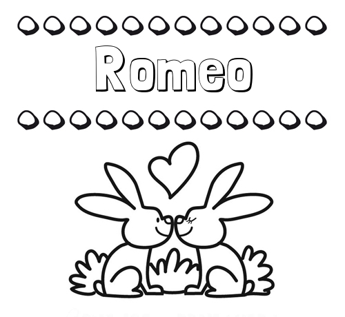 Colorear las letras de los nombres con conejitos