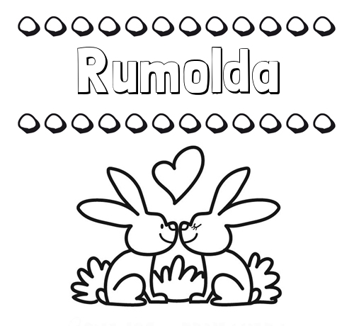 Colorear las letras de los nombres con conejitos