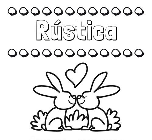 Colorear las letras de los nombres con conejitos