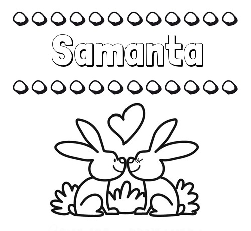 Colorear las letras de los nombres con conejitos