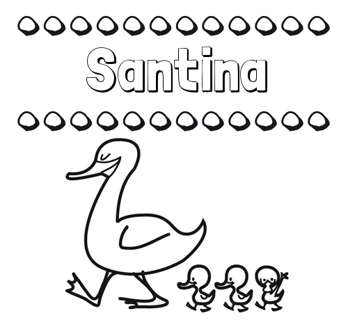 Patos: dibujos de nombres para imprimir