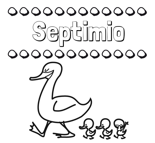 Patos: dibujos de nombres para imprimir