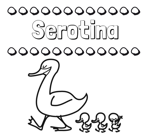 Patos: dibujos de nombres para imprimir