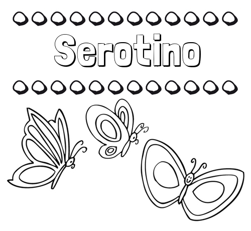 Imprimir un dibujo para colorear de nombres y mariposas