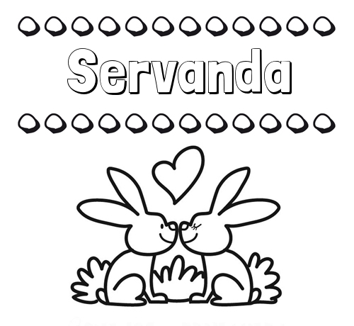 Colorear las letras de los nombres con conejitos