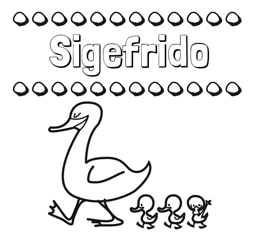 Patos: dibujos de nombres para imprimir