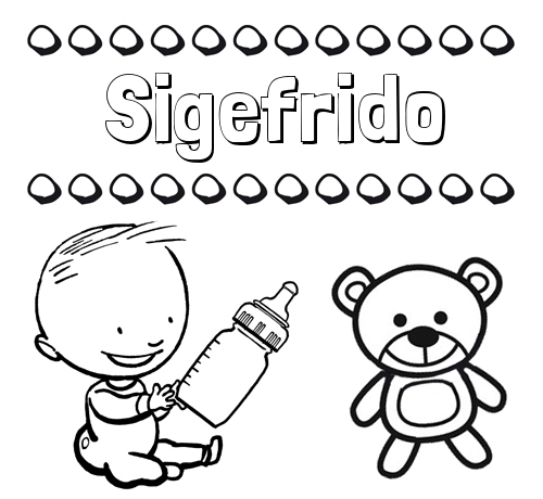 Divertidos dibujos de nombres: peluche y bebé