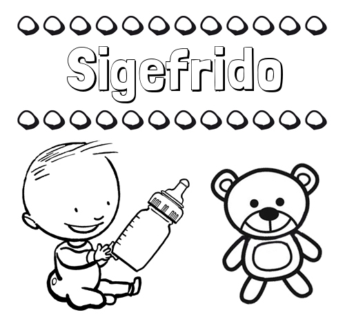 Divertidos dibujos de nombres: peluche y bebé