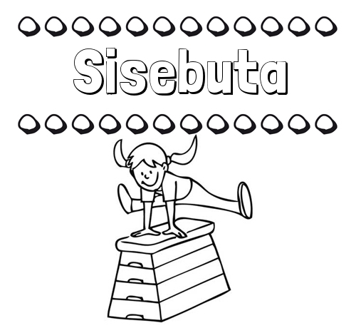 Dibujos infantiles para imprimir: su nombre y niña jugando