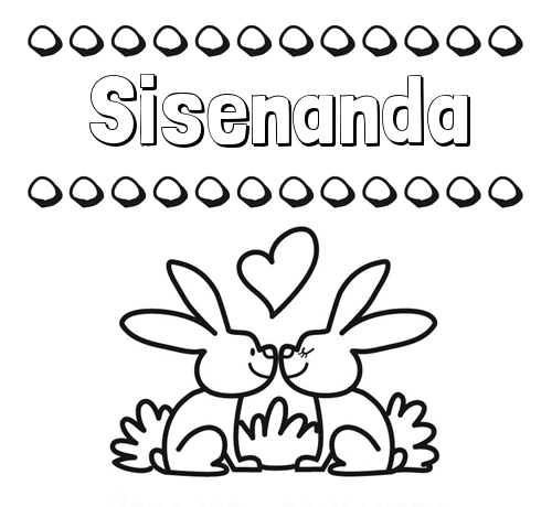 Colorear las letras de los nombres con conejitos