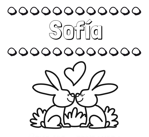 Colorear las letras de los nombres con conejitos