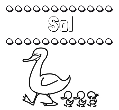 Patos: dibujos de nombres para imprimir
