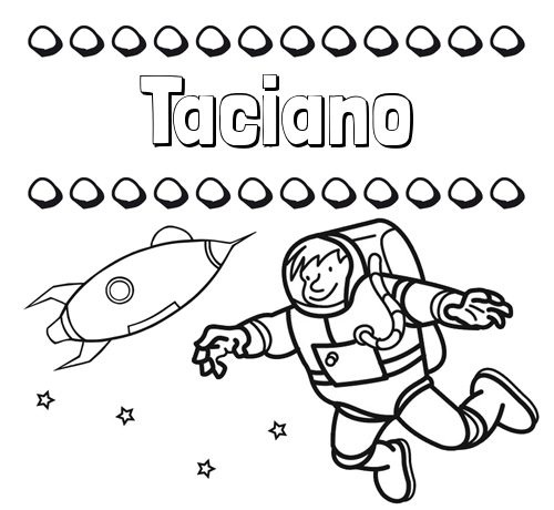 Dibujo de nombres en el espacio para imprimir